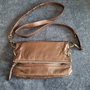 The Sak‎ Metallic Bronze Crossbody Purse Bag